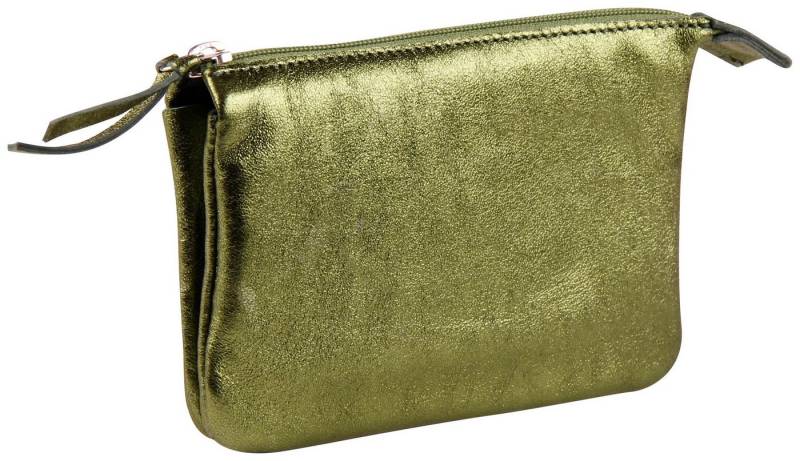CLAIREFONTAINE Handtasche 4x Kleine Tasche Leder Cuirisé TM 2 Fächern 13x9cm Grün 400016C, LEDER TASCHEN & LEDERWAREN von CLAIREFONTAINE