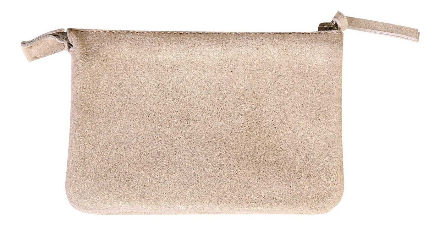 CLAIREFONTAINE Handtasche 4x Kleine Tasche aus Leder 13x9cm Gold 400041C, LEDER TASCHEN & LEDERWAREN von CLAIREFONTAINE