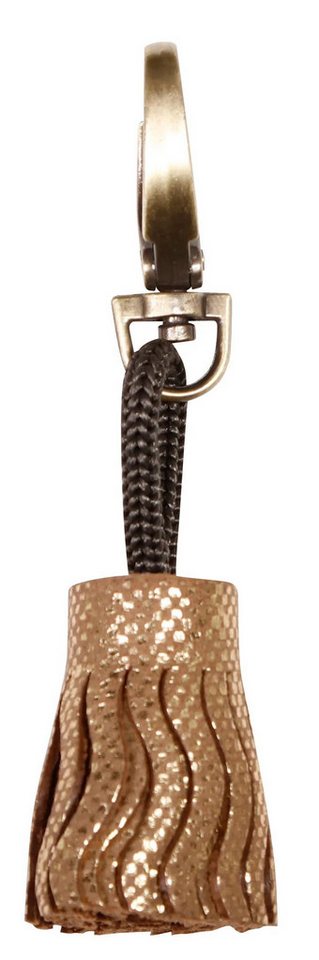 CLAIREFONTAINE Schlüsselanhänger 2x KLEO-PATHRA Schlüsselanhänger Leder 4x2,5cm gold 410064C von CLAIREFONTAINE