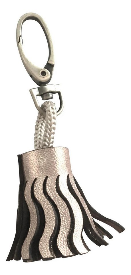 CLAIREFONTAINE Schlüsselanhänger 2x Schlüsselanhänger aus Leder Cuirisé TM 4x2,5cm - Grau 400074C, LEDER TASCHEN & LEDERWAREN von CLAIREFONTAINE