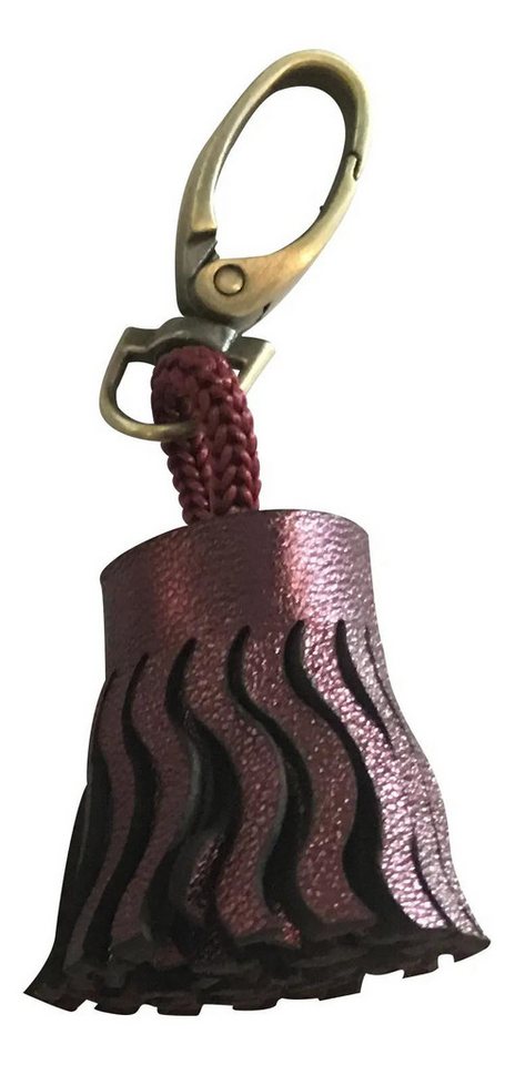 CLAIREFONTAINE Schlüsselanhänger 2x Schlüsselanhänger aus Leder Cuirisé TM 4x2,5cm Kirsche 400068C, LEDER TASCHEN & LEDERWAREN von CLAIREFONTAINE