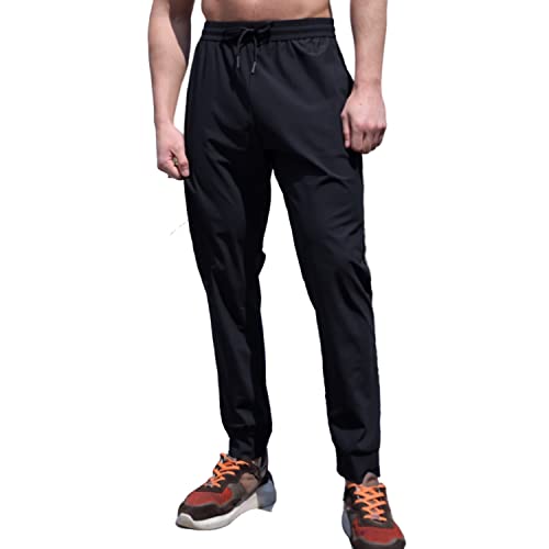 CLALER Herren Jogginghose Sweathose Lange Atmungsaktiv Sporthose Yogahose Klassische Trainingshose Freizeithose mit Reißverschlusstaschen(XXL) von CLALER