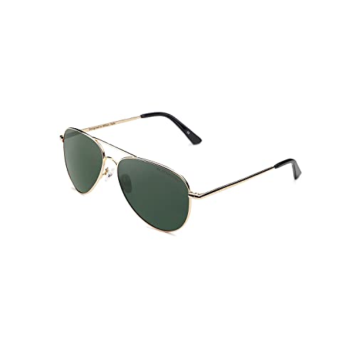 CLANDESTINE - Sonnenbrille A15 Gold Dark Green by Sanyo Gutiérrez - HD Nylon Gläser und Edelstahlrahmen - Unisex Sonnenbrille - Mit Smart Vision Technology - Bessere Sicht und Geringere Blendung von CLANDESTINE