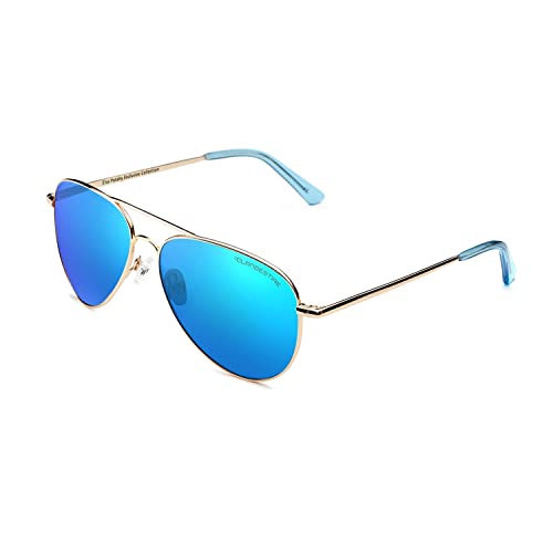 CLANDESTINE - Sonnenbrille A10 Light Blue by Elsa Pataky - Nylon HD Verspiegelte Gläser und Edelstahlrahmen - Unisex Sonnenbrille - Mit Smart Vision Technology - Bessere Sicht und Geringere Blendung von CLANDESTINE