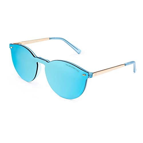 CLANDESTINE - Sonnenbrille Loop 3 Blue - Blaue Nylon Gläser und Stahlrahmen - Sonnenbrille für Männer und Damen - Mit Smart Vision Technology - Bessere Sicht und Geringere Blendung von CLANDESTINE