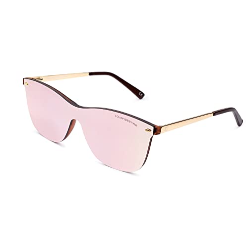 CLANDESTINE - Sonnenbrille Way 4 Habana Rose - Rosa Nylon Gläser und Stahlrahmen - Sonnenbrille für Männer & Damen - Mit Smart Vision Technology - Bessere Sicht und Geringere Blendung von CLANDESTINE