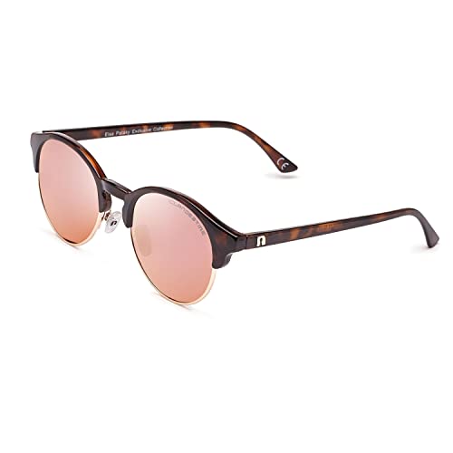 Clandestine - Sonnenbrille Sferico 9 Habana Rose by Elsa Pataky - Rosa Nylon HD-Gläser und Rahmen aus PC & Edelstahl - Unisex Sonnenbrille - Smart Vision Technology - Bessere Sicht, Geringere Blendung von CLANDESTINE