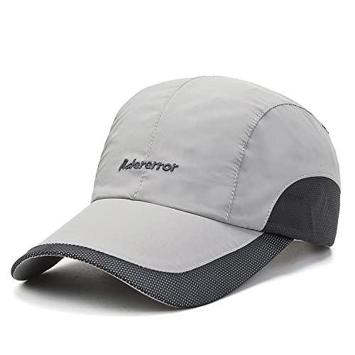 CLAPE 4 Panel Baseball Cap Mesh Basecap Quick Dry Run Cap Herren Atmungsaktiv Outdoor Kappen Unstructured Hat Einstellbare Sonnenhut von CLAPE