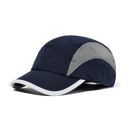 CLAPE 5 Panel Baseball Cap Unstructured Sports Cap Short Brim Basecap Herren Schnelltrocknend Laufmütze Verstellbar Schirmmütze Navy ASB04 CLAPE 5 Panel Baseball Cap Unstructured Sports Cap Short Brim Basecap Herren Schnelltrocknend Laufmütze Verstellbar Schirmmütze Navy ASB04 von CLAPE