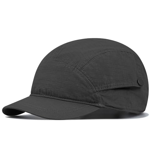 CLAPE 5 Panel Cap Herren Fashion Short Brim Baseball Cap Unstructured Dad Hat UV-Schutz Outdoor Kappen Schnelltrocknend Baseballkappe Snapback Trucker Cap von CLAPE