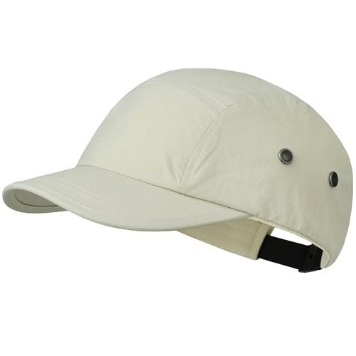 CLAPE 5 Panel Cap Short Brim Baseball Cap Basecap Kurzer Schirm Herren Damen Running Sport Kappe Atmungsaktiv Verstellbar Beige BSSD2547 CLAPE 5 Panel Cap Short Brim Baseball Cap Basecap Kurzer Schirm Herren Damen Running Sport Kappe Atmungsaktiv Verstellbar Beige BSSD2547 von CLAPE