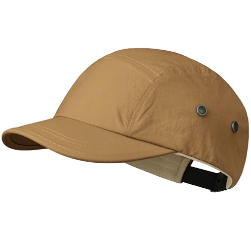 CLAPE 5 Panel Cap Short Brim Baseball Cap Basecap Kurzer Schirm Herren Damen Running Sport Kappe Atmungsaktiv Verstellbar Braun TanBrown BSSD2547 CLAPE 5 Panel Cap Short Brim Baseball Cap Basecap Kurzer Schirm Herren Damen Running Sport Kappe Atmungsaktiv Verstellbar Braun TanBrown BSSD2547 von CLAPE