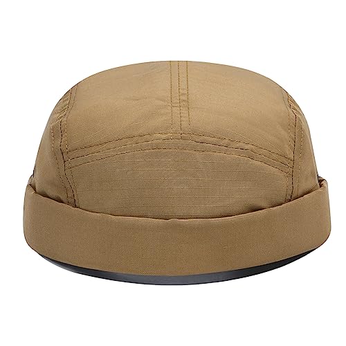 CLAPE 5 Panel Docker Mütze Herren Damen Quick Drying Cap Ohne Schirm Brimless Docker Hat Verstellbar Rollmütze Seemannskappe Outdoor Bikercap von CLAPE