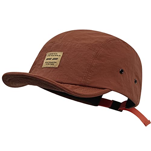 CLAPE 5 Panel Short Brim Cap Wasserdicht Basecap Flat Brim Baseball Cap Unstructured Dad Hat Snapback Trucker Cap Schnelltrocknend Outdoor Kappe von CLAPE