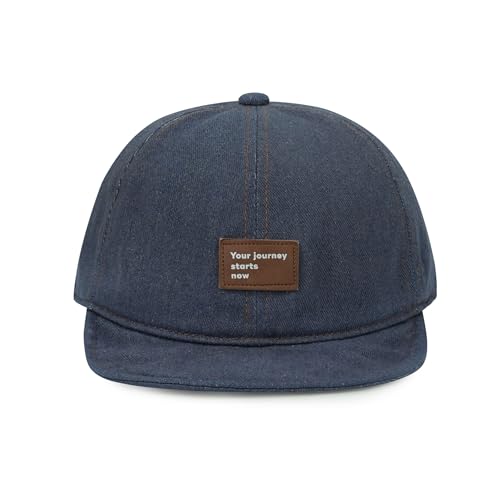 CLAPE Baseball Cap Kurzer Schirm Basecap Herren Damen Flache Krempe Kappe Einstellbar Short Brim Running Cap Blau Blue BSAD2516 von CLAPE