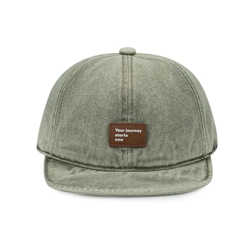 CLAPE Baseball Cap Kurzer Schirm Basecap Herren Damen Flache Krempe Kappe Einstellbar Short Brim Running Cap LightGrey BSAD2516 von CLAPE