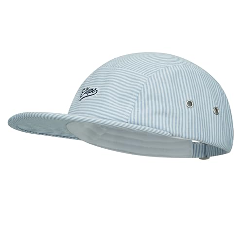 CLAPE Basecap Baseball Cap Herren Damen Gestreift Baumwolle Kappe Verstellbar Flat Cap Laufkappe UV Schutz Blau Blue BSAP2526 von CLAPE