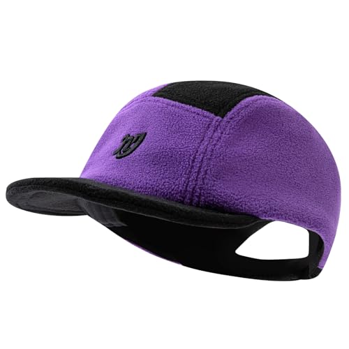 CLAPE Basecap Damen Herren 5 Panel Cap Wniter Kurzem Schirm Baseball Cap Warme Outdoor Kappen Verstellbar Violett von CLAPE