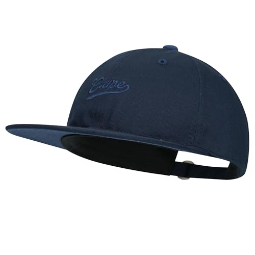 CLAPE Basecap Herren Damen Snapback Cap Flache Krempe Baseball Cap Baumwolle Sonnen Schutz Kappe Verstellbar Blau Blue BSAP2546 von CLAPE