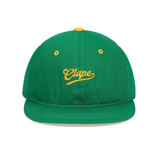 CLAPE Basecap Herren Baseball Cap Damen Baumwolle Laufkappe Flat Cap UV Schutz Sport Kappe Verstellbar Baseballkappe GreenYellow BSAP2546 von CLAPE
