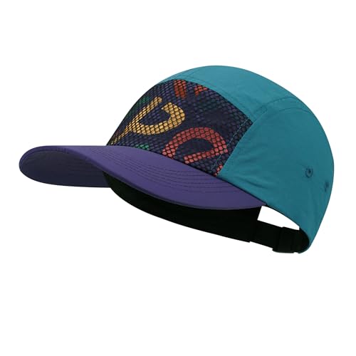 CLAPE Basecap Herren Damen 5 Panel Cap Baseball Cap Leichtgewicht Running Einstellbar UV Schutz Outdoor Baseballkappe AquaBlue BSSC2513 von CLAPE
