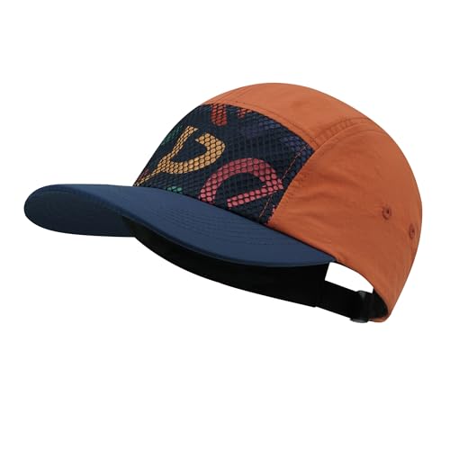 CLAPE 5 Panel Cap Herren Damen für Große Kopfgröße Baseball Cap Schnelltrocknend Verstellbar Baseballkappe Sport Running Hat UV Schutz Leichtgewicht Hip Hop Basecap Orange BSSC2513 CLAPE 5 Panel Cap Herren Damen für Große Kopfgröße Baseball Cap Schnelltrocknend Verstellbar Baseballkappe Sport Running Hat UV Schutz Leichtgewicht Hip Hop Basecap Orange BSSC2513 von CLAPE