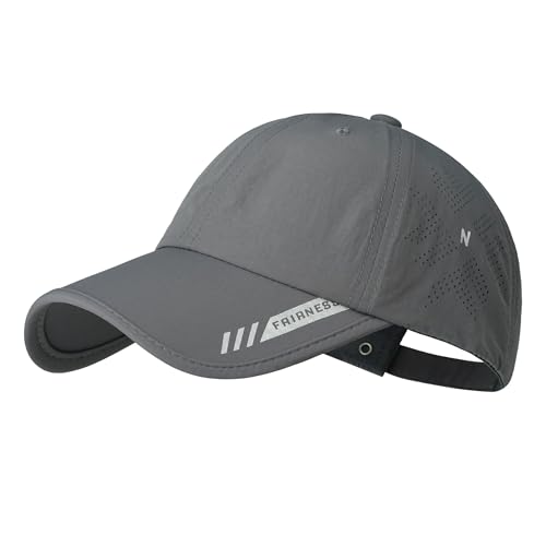 CLAPE Basecap Herren Damen Baseball Cap Sommer Baseballkappe Atmungsaktiv Sport Kappe UV Schutz Running Cap Darkgray BSSQ2581 von CLAPE