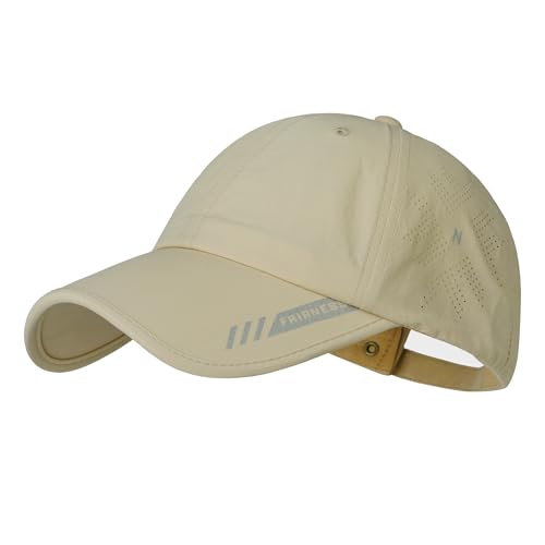 CLAPE Basecap Herren Damen Baseball Cap Sommer Baseballkappe Atmungsaktiv Sport Kappe UV Schutz Running Cap Khaki BSSQ2581 von CLAPE