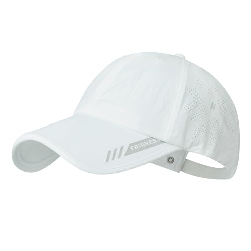 CLAPE Basecap Herren Damen Baseball Cap Sommer Baseballkappe Atmungsaktiv Sport Kappe UV Schutz Running Cap Weiß White BSSQ2581 von CLAPE
