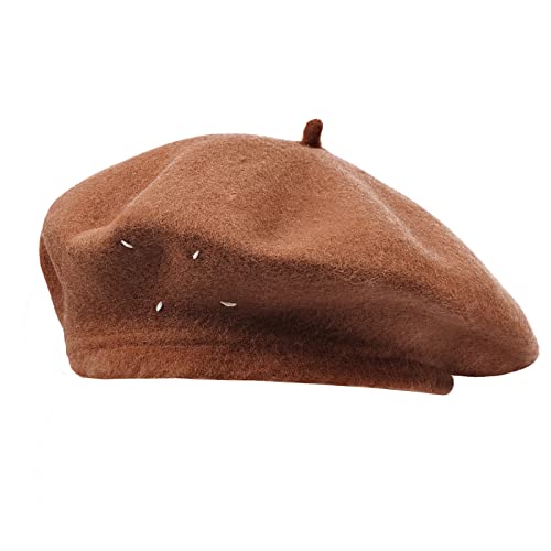 CLAPE Baskenmütze für Damen Wollbaske Französischen Barett Mütze Herren Classic Beret Cap Wool Beanie Cap Hats von CLAPE