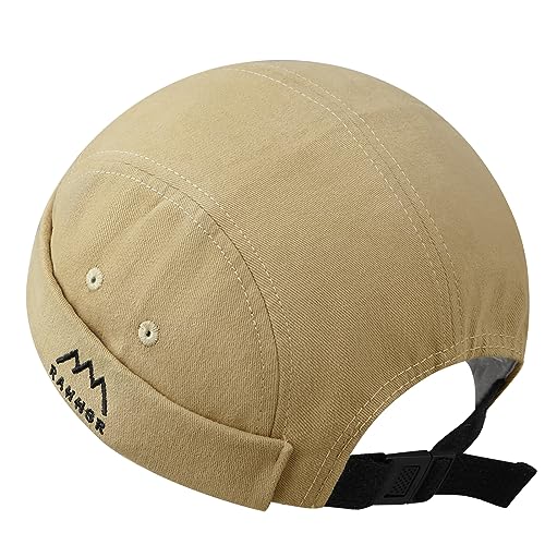CLAPE Baumwolle Docker Mütze UV-Schutz Docker Cap 5 Panel Rollmütze Seemannskappe Herren Damen Rolled Cuff Brimless Hat Beanie Worker Sailor Cap von CLAPE