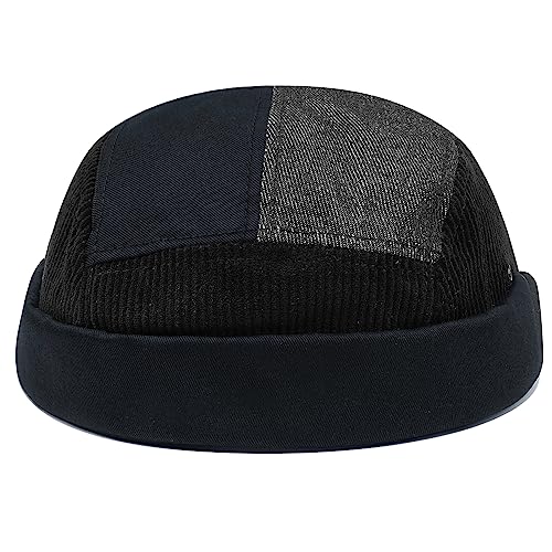 CLAPE Baumwolle Dockercap Herren Kappe Ohne Schirm UV-Schutz Seemannsmütze Verstellbar Hafenmütze Beanie Watch Hat 5 Panel Baseball Cap Without Brim von CLAPE