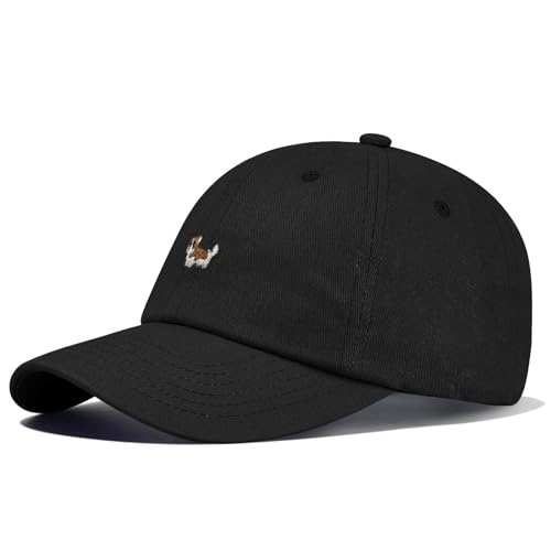 CLAPE Baumwolle Herren Cap Verstellbare Freizeit Basecap Plain Baseball Cap Sommer Outdoor UV-Schutz Kappe Black HJB6 von CLAPE