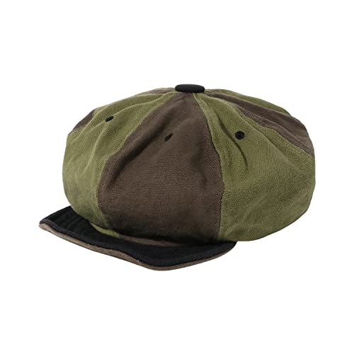 CLAPE Baumwolle Newsboy Schiebermütze Vintage Tellermütze Klassisch Patchworkfarbe Shelby Cap Gatsby Barett Cap Schlägermütze Herren von CLAPE