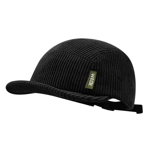 CLAPE Cord Basecap mit Kurzem Schirm 5 Panel Baseball Cap Faltbar Trucker Dad Hat Classic Fitted Cap Unstructured Cycling Cap von CLAPE