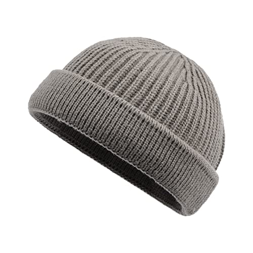 CLAPE Fisherman Beanie Herren Docker Mütze Damen Retro Strickmütze Weich Warm Wintermütze Trawler Beanie Watch Hat von CLAPE