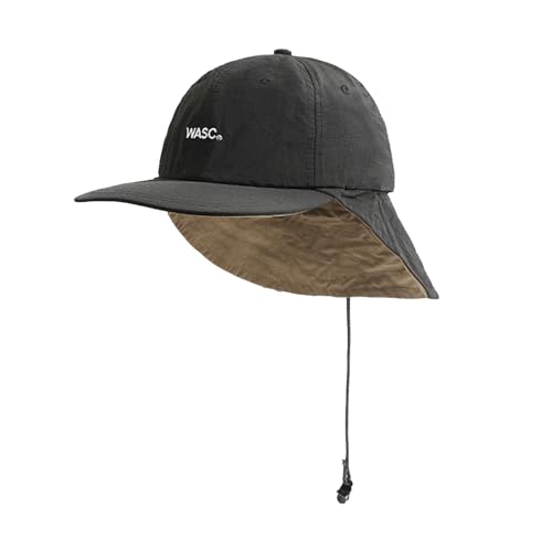 CLAPE Flat Brim Baseball Cap mit Nackenklappe wasserdichte Basecap Herren UV-Schutz Outdoor Kappe Leichte Schnelltrocknend Schildkappe von CLAPE