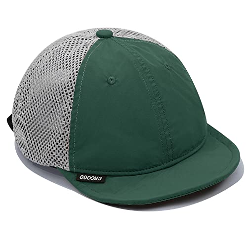 CLAPE Herren Cap Kurzer Schirm Mesh Baseball Cap Atmungsaktiv Basecap Sommer Sport Cappy Low Profile Trucker Cap Schnelltrocknend Running Hat Green ASB01 von CLAPE