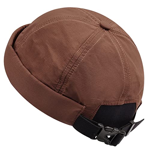 CLAPE Herren Cap Ohne Schirm Nylon Docker Mütze Wasserdicht Seemannsmütze Adjustable Brimless Hat Rollup Edge Skull Cap Beanie Watch Cap von CLAPE