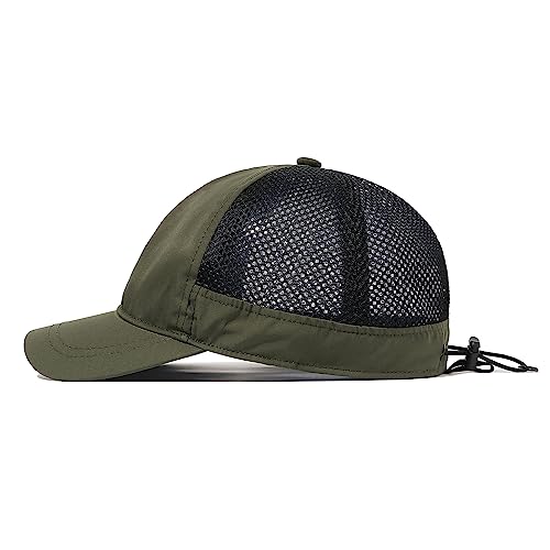 CLAPE Herren Baseball Cap Kurzer Schirm Atmungsaktiv Mesh Basecap UV Schutz Sommer Kappe Unstructured Hats Verstellbar Schildkappen Outdoor Sun Cap von CLAPE