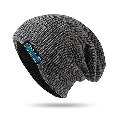 CLAPE Klassische Slouch Beanie Mütze Long Beanie Hat Reversibel Beanie Strickmütze Unisex Mütze Weich & Warm Wintermütze Knit Hats von CLAPE