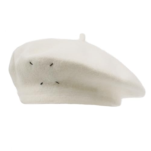 CLAPE Klassische Wollmütze im Französischen Stil Unisex Baskenmütze Mode Barett Warm Beret Mütze Vintage Artist Hat von CLAPE