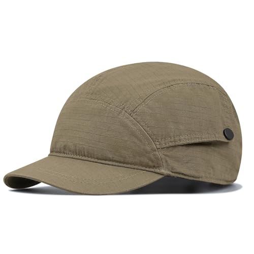 CLAPE Light Washed Cotton Baseball Cap 5 Panel Basecap Herren Fashion Vintage Short Brim Cap Atmungsaktive Sport Kappe Plain von CLAPE