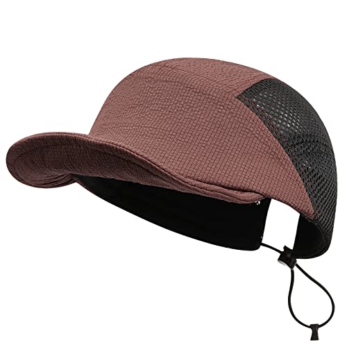 CLAPE Sommer Mesh Kappe Kurzer Schirm 5 Panel Baseball Cap Atmungsaktive Basecap Herren Flat Brim Unstructured Hat Quick Dry Sport Running Cap von CLAPE