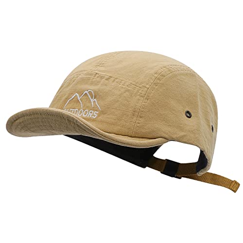 CLAPE Short Brim Baseball Cap 5 Panel Basecap Unstructured Trucker Cap Low Profile Cap Baumwolle Outdoor Cap UV-Schutz Schildkappe von CLAPE