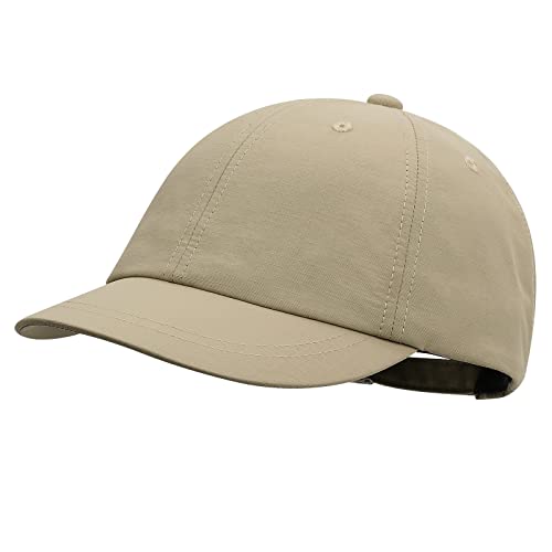 CLAPE Short Brim Cap Herren Damen Waterproof Baseball Cap UV-Schutz Basecap Low Profile Trucker Cap Outdoor Kappen Solid Color Fitted Cap von CLAPE