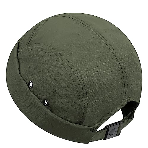 CLAPE Sommer Docker Cap Herren 5 Panel Docker Mütze Damen Faltbar Seemannsmütze Rollmütze Verstellbar Beanie Fischermütze Skullcap von CLAPE