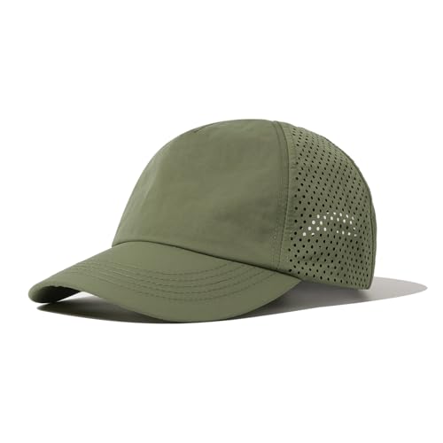 CLAPE Sommer Kappe Herren Damen Atmungsaktive Mesh Basecap Quick Drying Baseball Cap Leicht Running Cap 5 Panel Unstructured Hat Green WBBC7 von CLAPE
