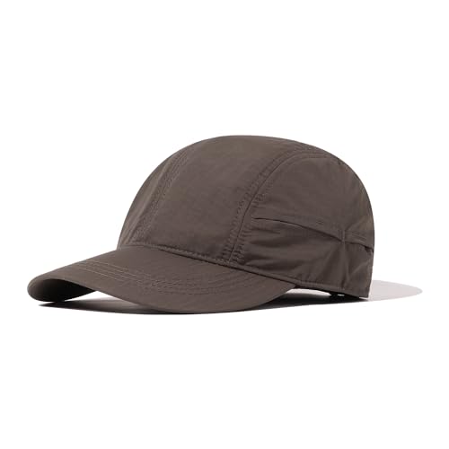 CLAPE UPF50+ Basecap Quick Dry Baseball Cap Outdoor Mesh Kappe Unstructured Hats Sonnenschutz Baseball Kappe Adjustable Running Cap Plain Sun Cap,Brown von CLAPE