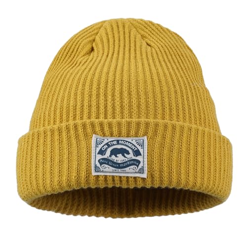 CLAPE Unisex Beanie Strickmütze für Herren & Damen Fisherman Beanie Watch Hat Trawler Mütze Feinstrickmütze Cuffed Rib Mütze von CLAPE